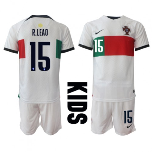 Dětský Fotbalový dres Portugalsko Rafael Leao #15 MS 2022 Venkovní Krátký Rukáv (+ trenýrky)